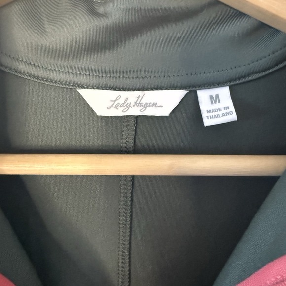 Lady Hagen‎ Dress Womens Medium Green Sleeveless Golf Activewear Zip Collar New - Picture 4 of 10